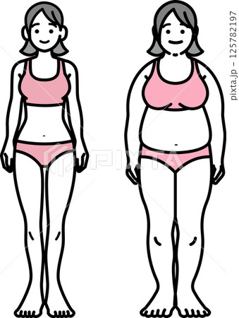 ダイエット成功した女性 125782197