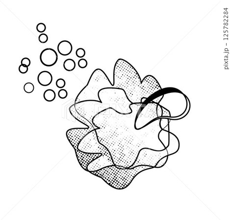 washcloth mesh black and white vector illustration 125782284