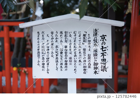下鴨神社　連理の賢木　由緒書き 125782446