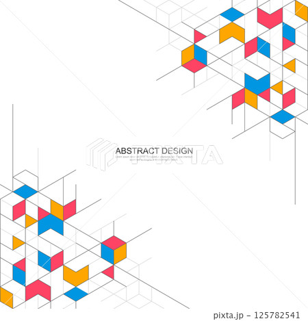 Creative idea of modern design with abstract geometric background. Minimalistic vector texture with polygonal pattern. 125782541