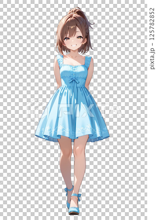 いたずらっぽい笑顔の女の子 125782852