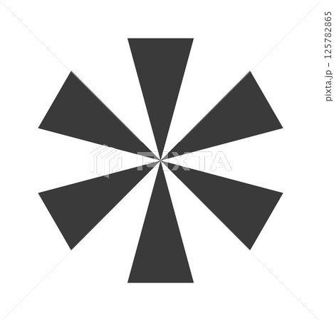 Retro black white sun rays bg. Pop art comic cartoon element. 125782865
