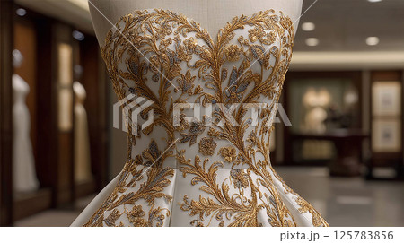 Elegant Bridal Gown Display 125783856