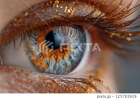 Golden Eye Close-Up 125783929