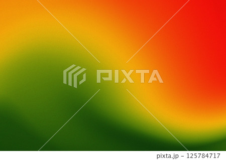 Abstract background in red, yellow and green tones with grainy texture 125784717