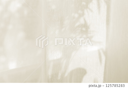 Sunlight on curtain, blurred shadow tulle background, sheer curtains, silk veil fabric Sunlight on curtain, blurred shadow tulle background, sheer curtains, silk veil fabric 125785283