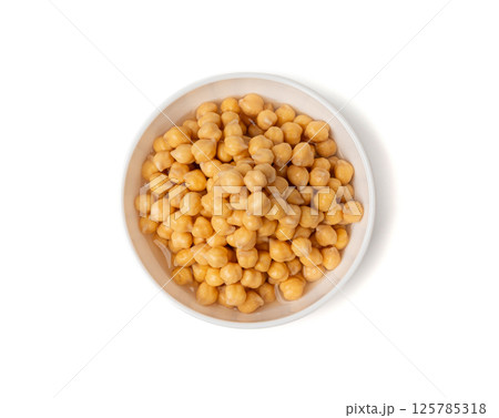 Soaked chickpeas, chick pea in water, swollen wet Cicer arietinum fruits, garbanzo beans cooking Soaked chickpeas, chick pea in water, swollen wet Cicer arietinum fruits, garbanzo beans cooking 125785318