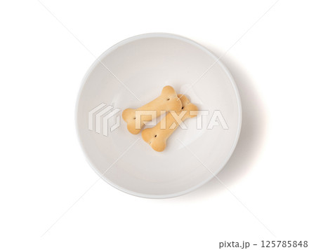 Dog biscuits, soft crunchy pet treats, flavored small canine cookie, bone shape biscuit, puppy food 125785848