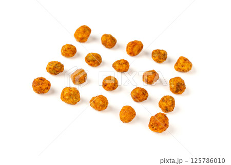 Roasted chickpeas, leblebi pile, spicy fried chana, crispy chick peas with mint and spices, east snack 125786010