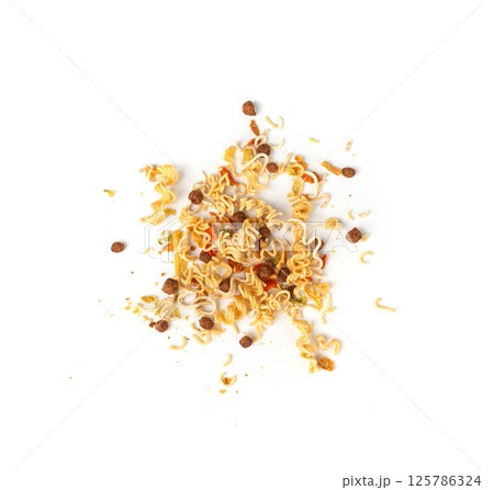 Raw Noodles, Dry Round Ramen Noodle, Uncooked Korea Vermicelli, Chinese Wheat Pasta 125786324