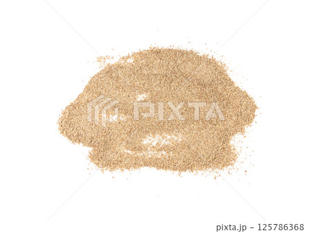 Milk thistle seeds powder, crushed silybum marianum grains pile, milled dry blessed milkthistle Milk thistle seeds powder, crushed silybum marianum grains pile, milled dry blessed milkthistle 125786368