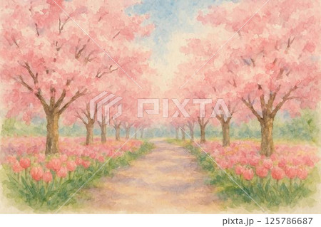 桜並木 125786687
