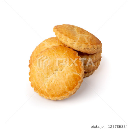 Netherlands traditional cookies isolated, Holland almond filled cake, Dutch marzipan pastry Netherlands traditional cookies isolated, Holland almond filled cake, Dutch marzipan pastry 125786884