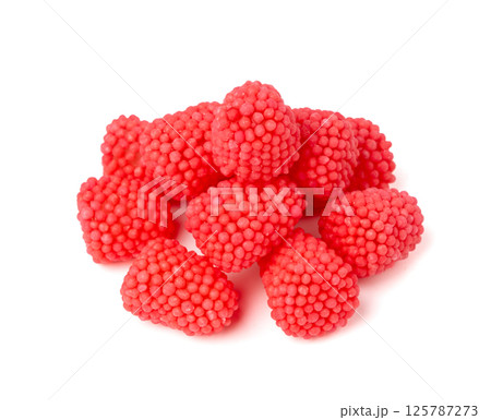 Gummy berries, chewy raspberries or jelly blackberries, gelatin candies fruit marmalade Gummy berries, chewy raspberries or jelly blackberries, gelatin candies fruit marmalade 125787273