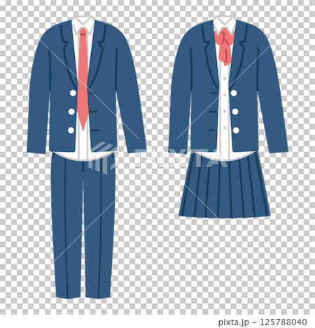 学生服のイラストセット2 125788040