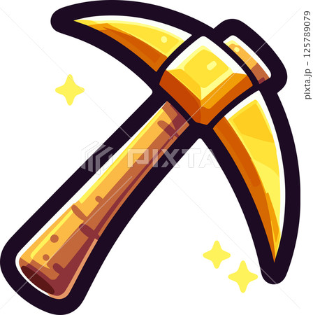 金のつるはしのアイコン 125789079