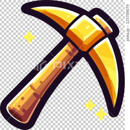金のつるはしのアイコン 125789079