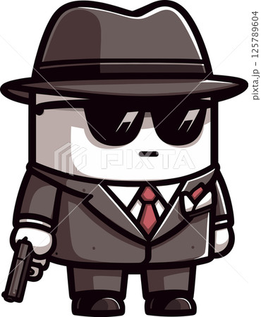 シンプルなマフィアのイラスト 125789604