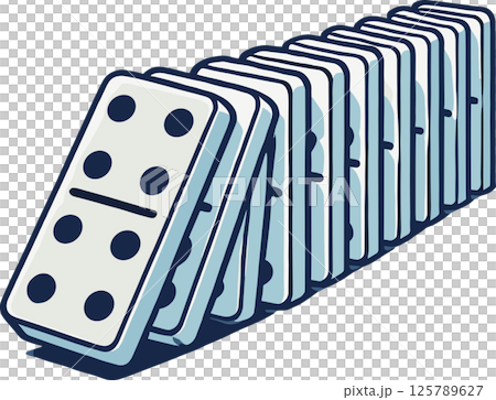 Simple domino illustration Simple domino illustration 125789627