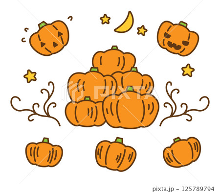 ジャックオランタン ジャックオーランタン ハロウィン パンプキン かぼちゃ 125789794