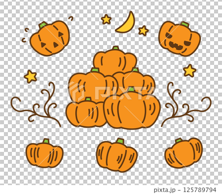 ジャックオランタン ジャックオーランタン ハロウィン パンプキン かぼちゃ 125789794