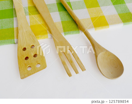 キッチンツール 食器具 スプーン 木製 テーブルクロス キッチンツール 食器具 スプーン 木製 テーブルクロス 125789854