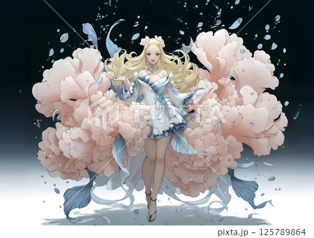 サンゴの妖精のイラスト素材 125789864