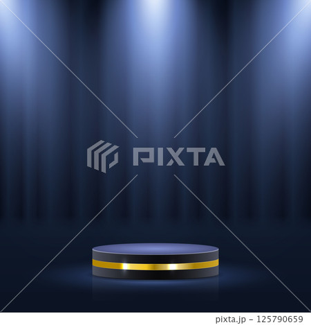 Golden award ceremony stage Golden award ceremony stage 125790659
