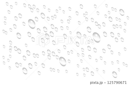 Realistic vector water drops isolated 125790671