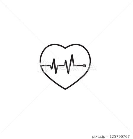 pulse icon vector. heartbeat illustration sign. heart rhythm symbol. cardiology logo pulse icon vector. heartbeat illustration sign. heart rhythm symbol. cardiology logo 125790767