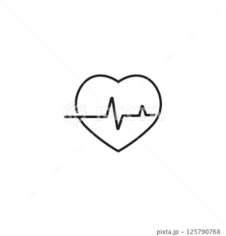 pulse icon vector. heartbeat illustration sign. heart rhythm symbol. cardiology logo pulse icon vector. heartbeat illustration sign. heart rhythm symbol. cardiology logo 125790768