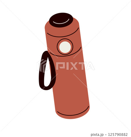 Reusable Water Bottle Eco-Friendly Lifestyle Vector Illustration 125790882