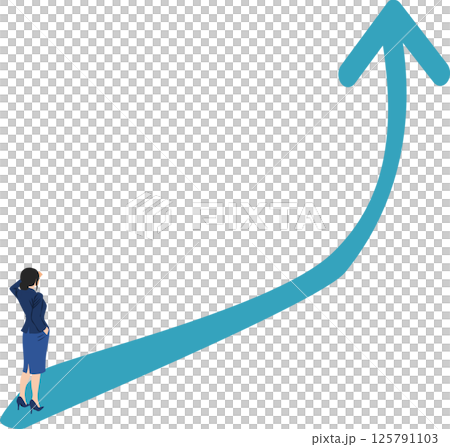 目標達成へのロードマップのイラスト 125791103