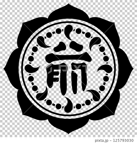 家紋です。鏡に御統といいます。 家紋です。鏡に御統といいます。 125793030