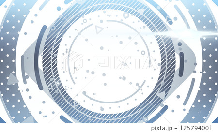 大きな円と図形や模様が並ぶポップな背景/透過背景 - シルバー 大きな円と図形や模様が並ぶポップな背景/透過背景 - シルバー 125794001