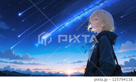流星の夜に願う　星に願いを 125794118