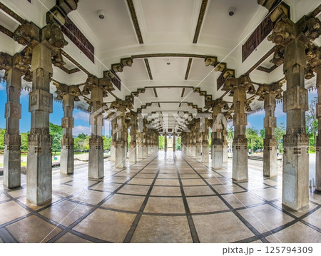 Independence Memorial Hall in Colombo Sri Lanka with symmetrical pillars and no people visible 125794309