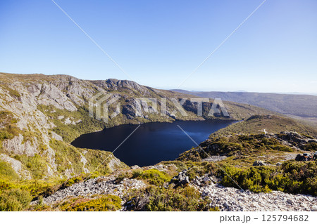 Crater Lake at Cradle Mountain in Tasmania Australia 125794682