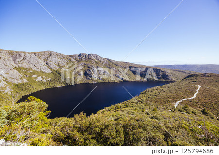 Crater Lake at Cradle Mountain in Tasmania Australia 125794686