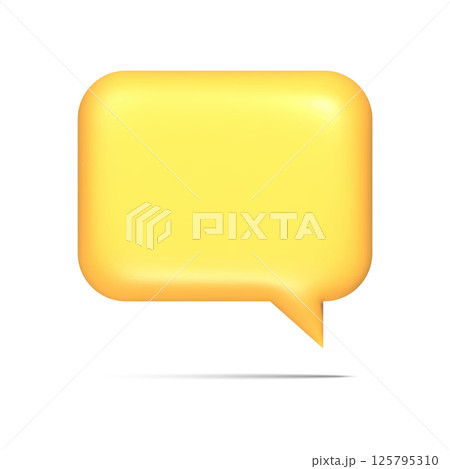 isolated empty speech bubble. 3d style vector illustration 125795310