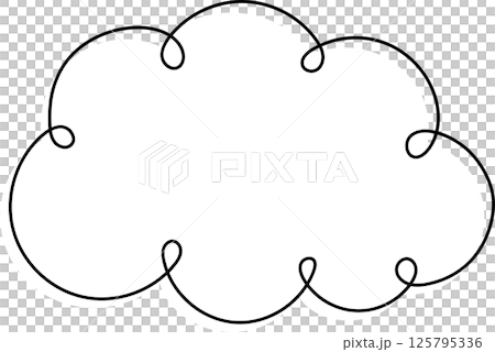Stylized cloud graphic with looping design, perfect for weather themes, digital art, and graphic design. Isolated against a black background. Stylized cloud graphic with looping design, perfect for weather themes, digital art, and graphic design. Isolated against a black background. 125795336