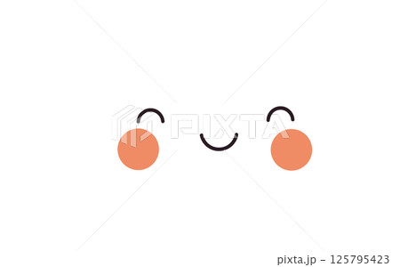 An adorable and expressive cloud character with blush cheeks, a smile, and closed eyes, perfect for adding cheer to any creative design. An adorable and expressive cloud character with blush cheeks, a smile, and closed eyes, perfect for adding cheer to any creative design. 125795423