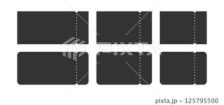 チケット・クーポンのイラストセット　A set of simple ticket, voucher 125795500