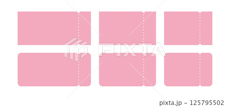 チケット・クーポンのイラストセット A set of simple ticket, voucher チケット・クーポンのイラストセット A set of simple ticket, voucher 125795502