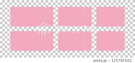 A set of simple ticket, voucher illustrations 125795502