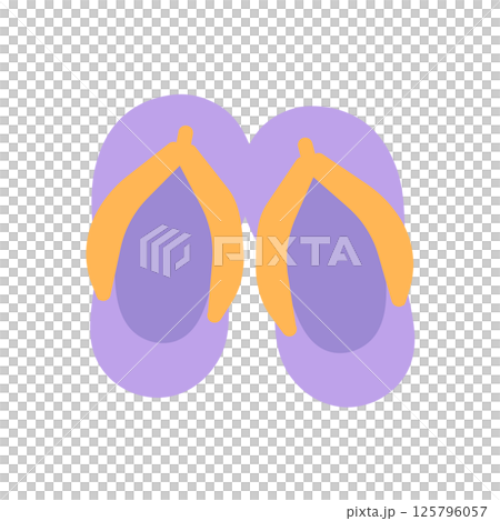 Beach sandals illustration 125796057