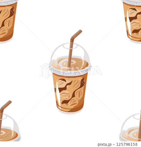 seamless background with different hamburger. 125796158