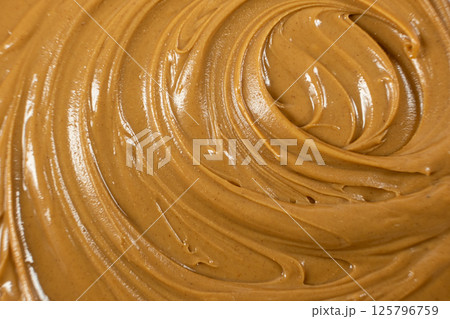 Detailed Peanut Butter Texture. Macro Food 125796759