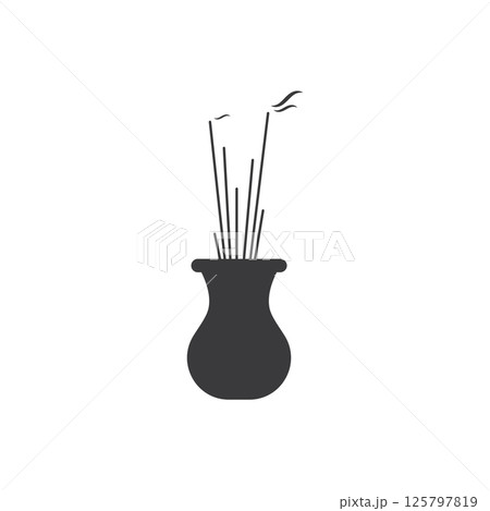 incense sticks in a vase. incense sticks in a vase. 125797819