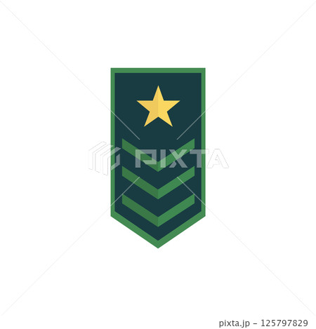Military rank patch icon Military rank patch icon 125797829